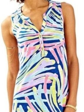Lilly Pulitzer Sleeveless Essie Dress Sea Dreamin